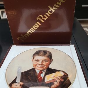 Norman Rockwell "Butter Boy" plate w/ Original Box